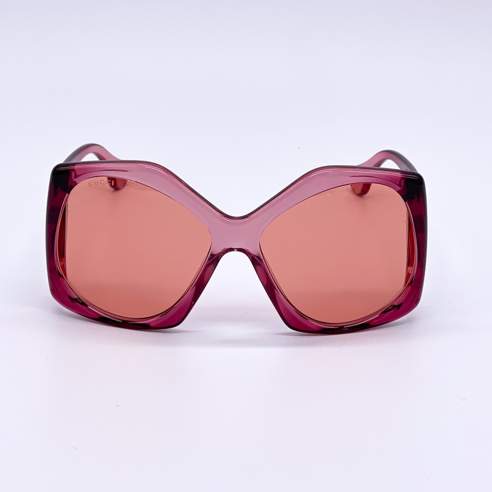NEW GUCCI GG0875S 003 OVERSIZED PINK WOMEN SUNGLASSES GUCCI - Picture 5 of 16